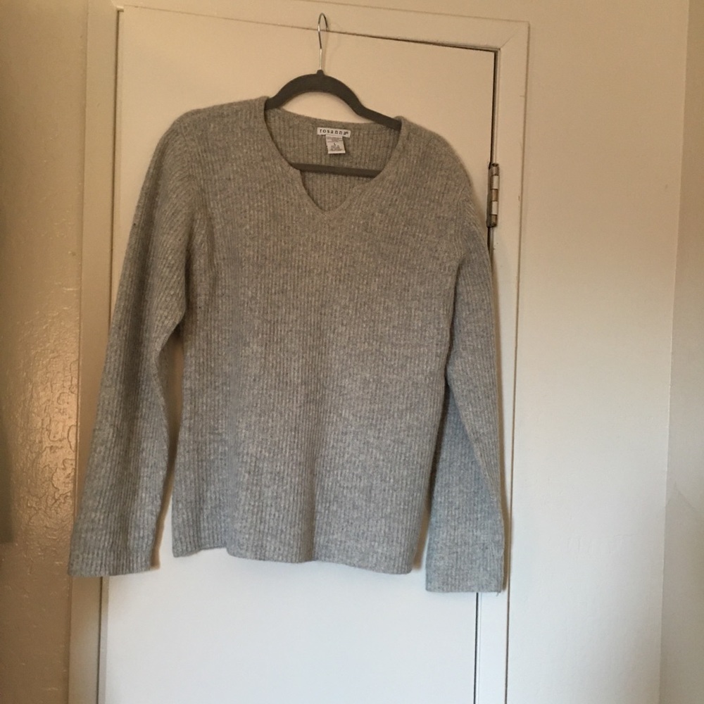 Anthropologie Rosanna Gray & White Sweater